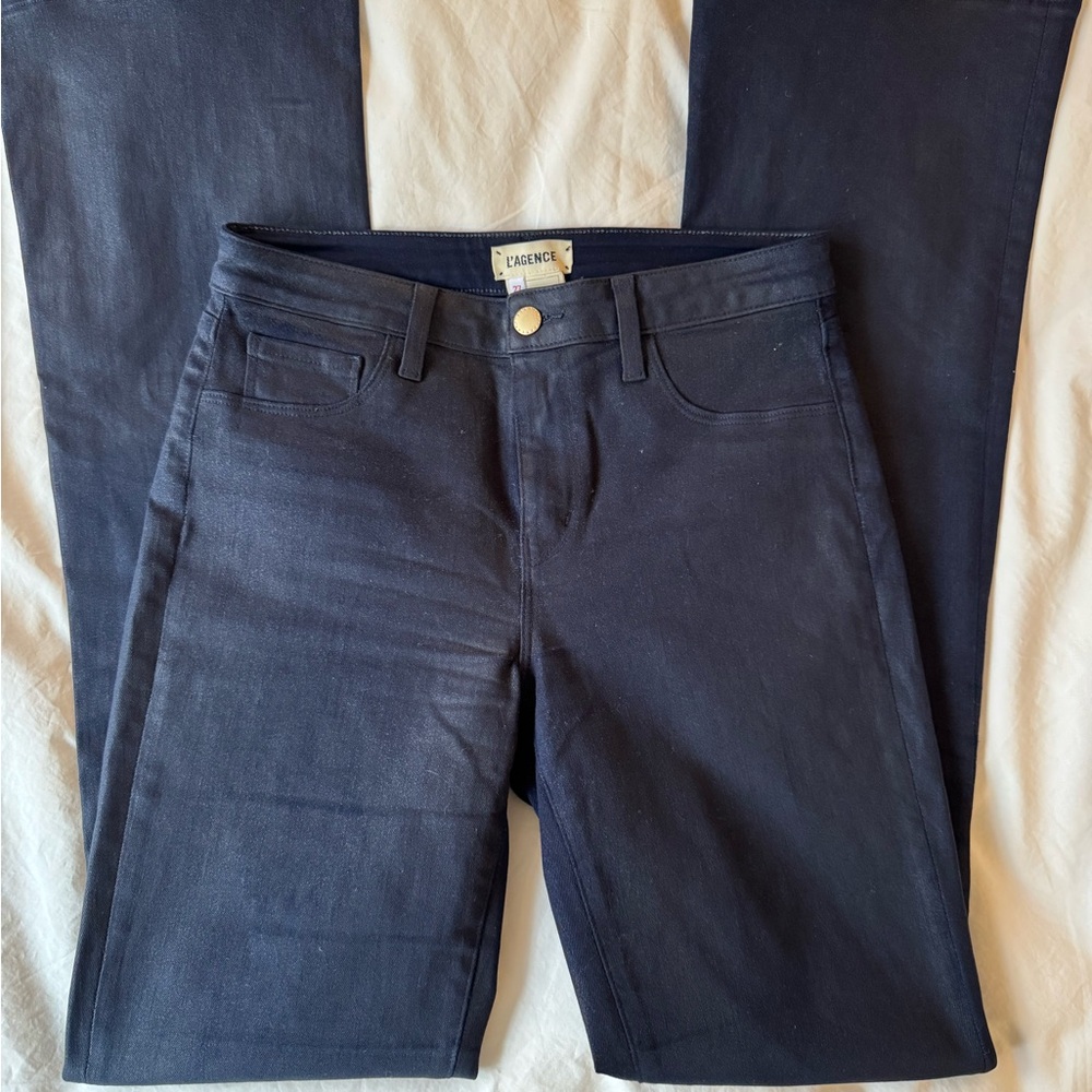 L'AGENCE Marty Coated Flare Jean